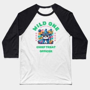 Wild one cat Kawaii Wizard Cat funny Baseball T-Shirt